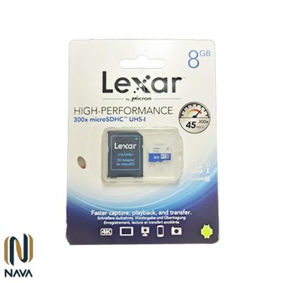 رم میکرو پکدار lexar 300x uhs-i 8gb ciu