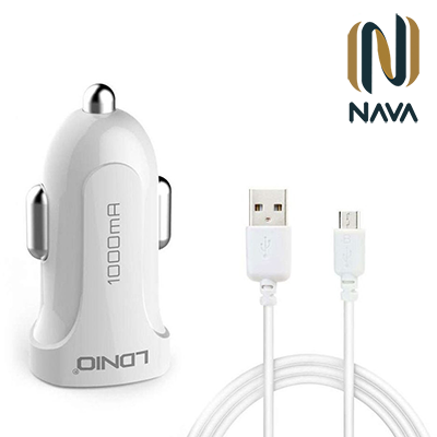شارژر فندکی +کابل اندروید ldnio dl c17