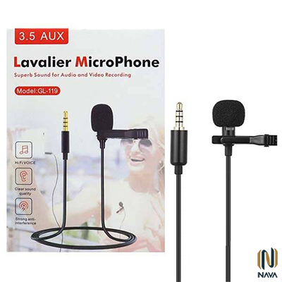 میکروفون یقه ای lavalier 3.5 aux gl 119